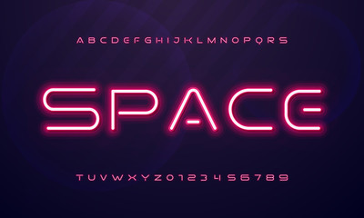 Poster - Bright Neon Alphabet Letters