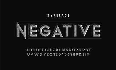 Fototapete - vector of modern abstract font and alphabet