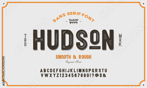 Cuadros en Lienzo Original display alphabet. Vintage font design. Typeface.