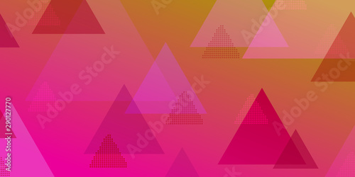 Abstract background of intersecting triangles consisting of dots, in pink colors