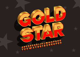 Poster - Vector Extra Golden Rich Font.