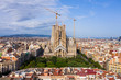 Spanish city aerial view 