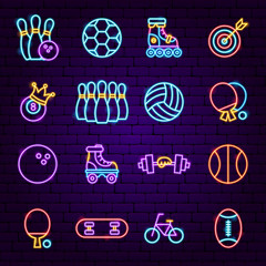 Sticker - Sport Neon Icons