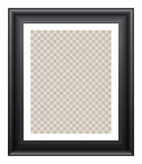 Wall Mural - black frame in a realistic style of a rectangular shape. vector graphics