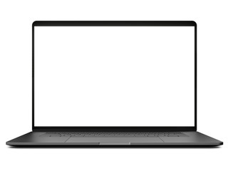 Poster - Laptop modern frameless with blank screen isolated on white background