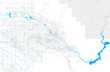 Rich detailed vector map of Boise, Idaho, U.S.A.