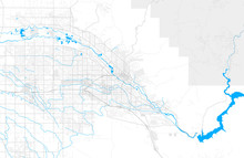 Rich Detailed Vector Map Of Boise, Idaho, U.S.A.