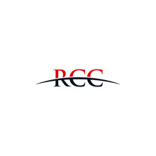 Initial Letter RCC, Overlapping Movement Swoosh Horizon Logo Design Inspiration In Red And Dark Blue Color Vector