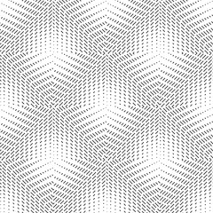 Poster - Abstract seamless pattern. Optical illusion of the movement of geometric shapes.