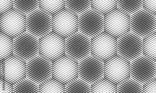 Abstract seamless pattern. Optical illusion of the movement of geometric shapes.