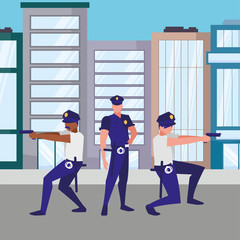 Canvas Print - avatar policemen design vector illustration