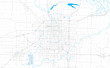 Rich detailed vector map of Springfield, Missouri, USA