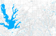 Rich detailed vector map of Frisco, Texas, USA