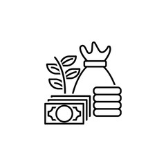 Poster - Financial, growth icon. Element of financial icon