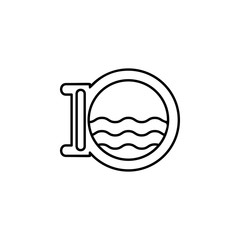 Poster - Porthole, pirate icon. Element of pirate thin line icon