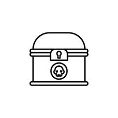 Poster - Treasure chest, pirate icon. Element of pirate thin line icon