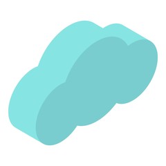 Poster - Data cloud icon. Isometric of data cloud vector icon for web design isolated on white background