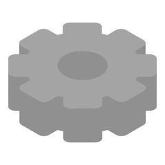 Poster - Metal gear wheel icon. Isometric of metal gear wheel vector icon for web design isolated on white background