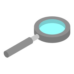 Poster - Metal magnify glass icon. Isometric of metal magnify glass vector icon for web design isolated on white background