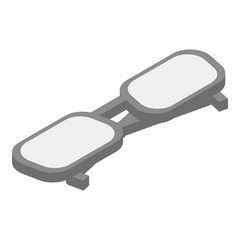 Sticker - Glasses icon. Isometric of glasses vector icon for web design isolated on white background
