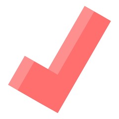 Poster - Check mark icon. Isometric of check mark vector icon for web design isolated on white background