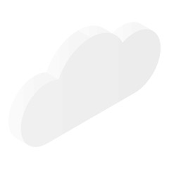 Poster - Cloud icon. Isometric of cloud vector icon for web design isolated on white background