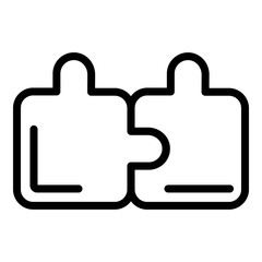 Aufkleber - puzzle part icon. outline puzzle part vector icon for web design isolated on white background