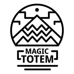 Wall Mural - Magic totem icon. Outline magic totem vector icon for web design isolated on white background