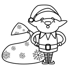 Poster - Christmas elf design vector illustration