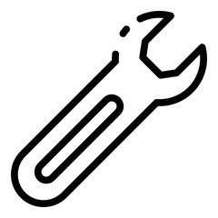 Poster - Metal wrench icon. Outline metal wrench vector icon for web design isolated on white background