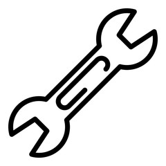 Poster - Work wrench icon. Outline work wrench vector icon for web design isolated on white background