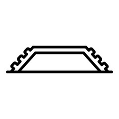 Sticker - Dog training bridge icon. Outline dog training bridge vector icon for web design isolated on white background