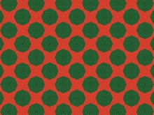 Red & Green Seamless Abstract Geometric Pattern