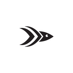 Poster - Fish logo design vector template