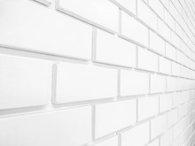 Angle View Of White Brick Wall