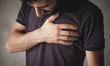 © andranik123 - Caucasian sad man having chest pain. Heart attack