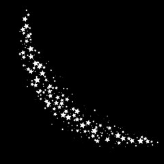 Poster - White star way on black background vector illustration