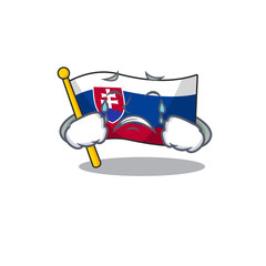 Sticker - Crying flag slovakia isolated in the cartoon