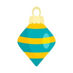 Sticker - Cone xmas toy icon. Flat illustration of cone xmas toy vector icon for web design