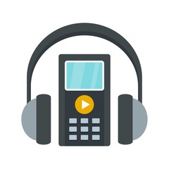 Poster - Translate museum device icon. Flat illustration of translate museum device vector icon for web design