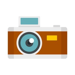 Poster - vintage photo camera icon. flat illustration of vintage photo camera vector icon for web design