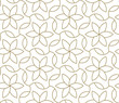 © nadiinko - Seamless pattern with abstract geometric line texture, gold on white background. Light modern simple wallpaper, bright tile backdrop, monochrome graphic element