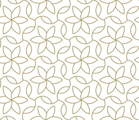 seamless pattern with abstract geometric line texture, gold on white background. light modern simple