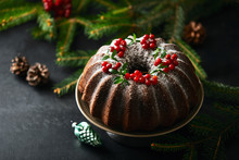 Christmas Home Baked Chocolate Bundt Cake