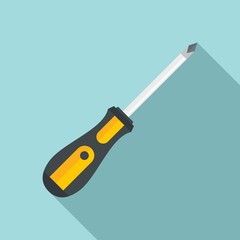 Poster - Cross screwdriver icon. Flat illustration of cross screwdriver vector icon for web design