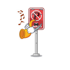 Sticker - With trumpet toy no parking character in drawer