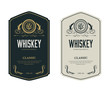 Vintage premium whiskey label banner badges set. Luxury decoration design. Collection banner.
