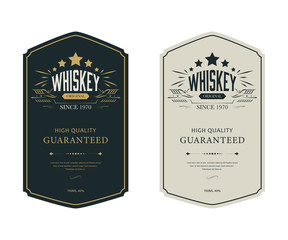 Wall Mural - vintage premium whiskey label banner badges set. luxury decoration design. collection banner.