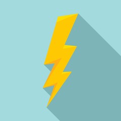 Poster - zigzag lightning bolt icon. flat illustration of zigzag lightning bolt vector icon for web design