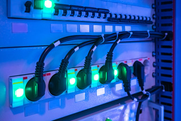 Poster - energy. power supply in the workplace. connection to the electrical network. led sensor connection. 